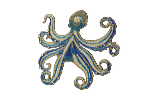 Pre-Order 2026- Octopus Clip with Bendable Wired Arms- Mixed Blues