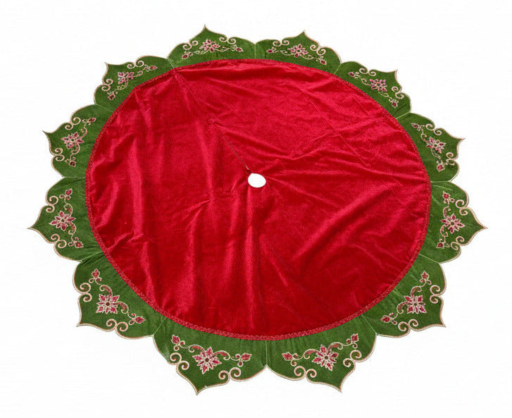 Pre-Order 2026- The Maison Rouge Collection Velvet & Embroidery Tree Skirt- 72"