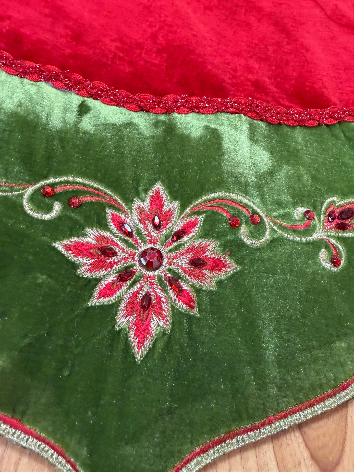 Pre-Order 2026- The Maison Rouge Collection Velvet & Embroidery Table Overlay