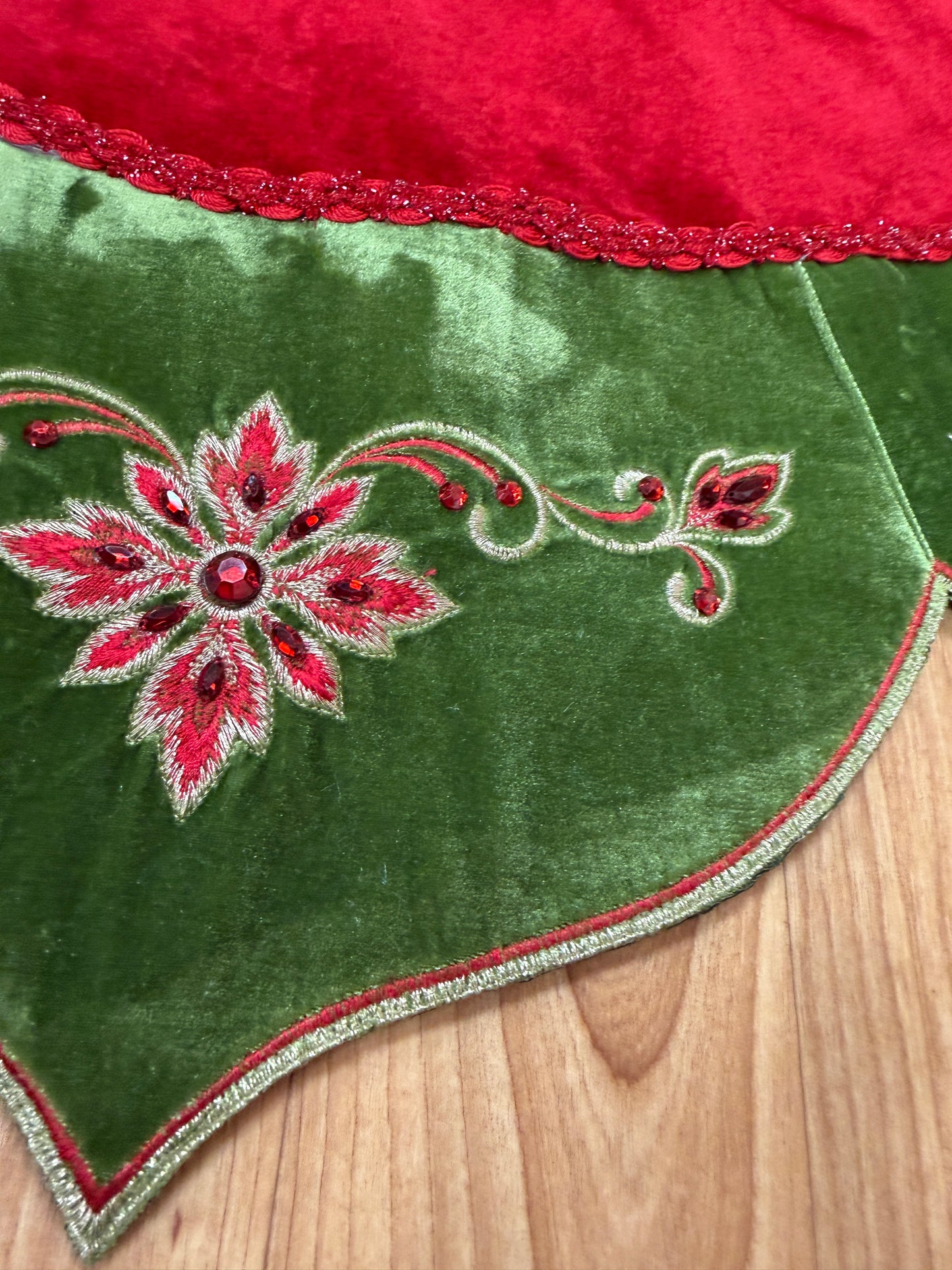 Pre-Order 2026- The Maison Rouge Collection Velvet & Embroidery Table Overlay