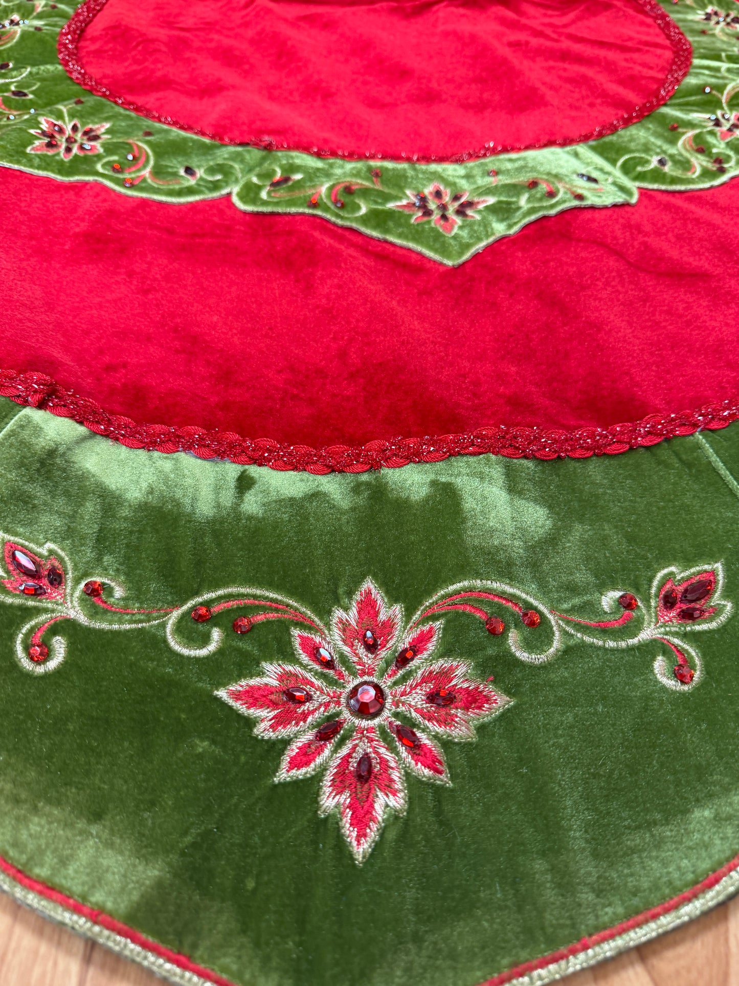 Pre-Order 2026- The Maison Rouge Collection Velvet & Embroidery Table Overlay