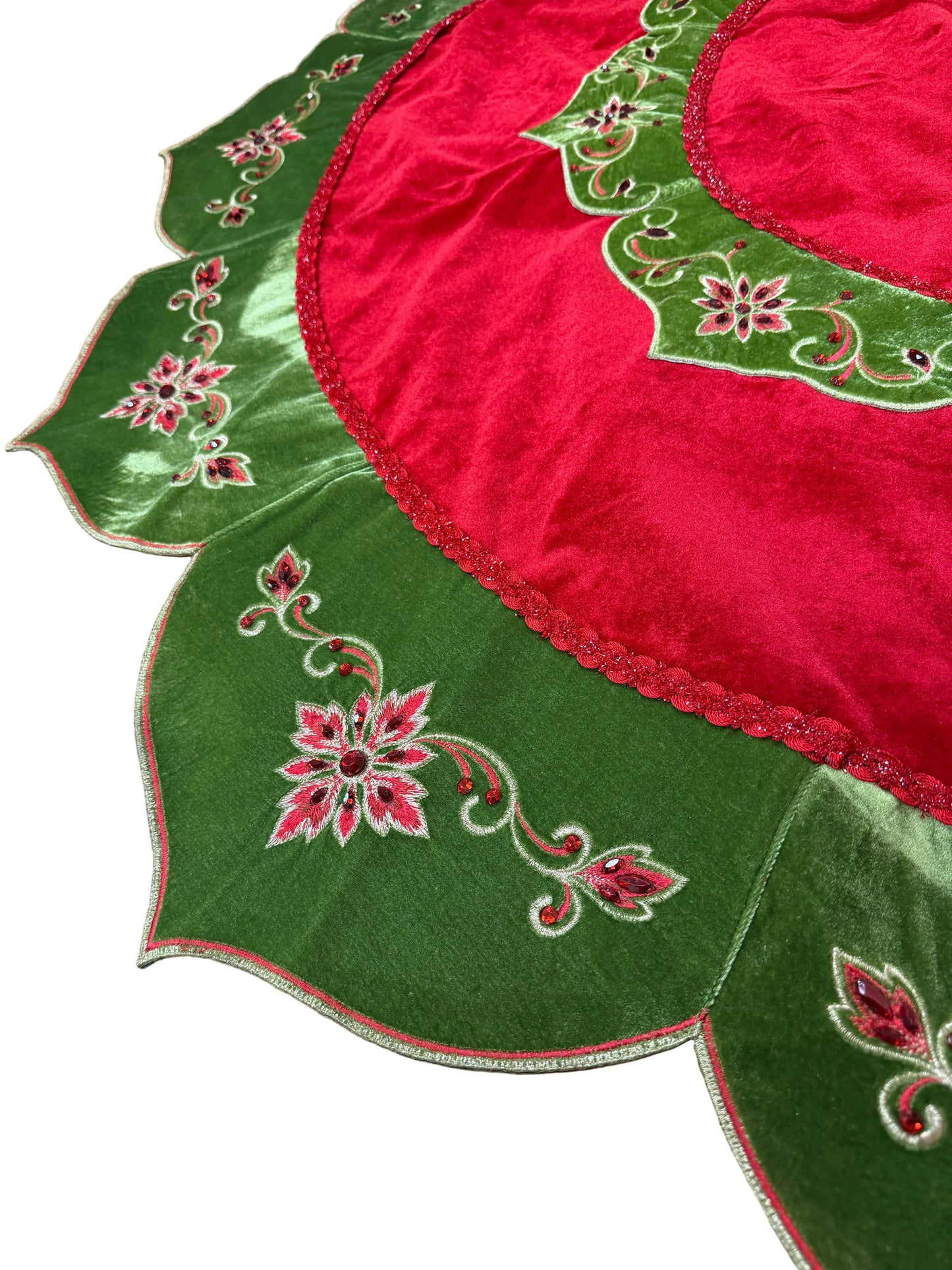Pre-Order 2026- The Maison Rouge Collection Velvet & Embroidery Table Overlay