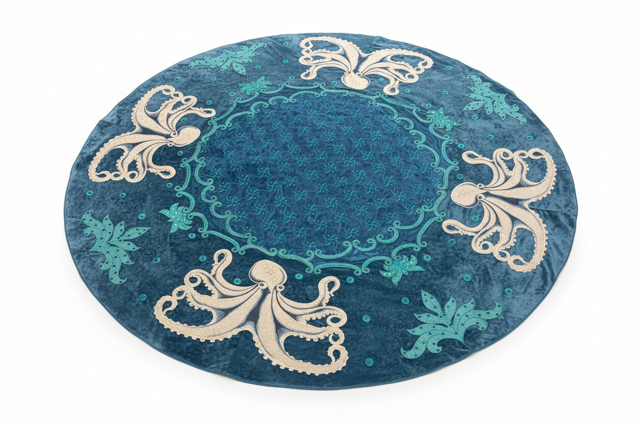 Pre-Order 2026- The Opulent Octopus Collection Velvet Table Overlay