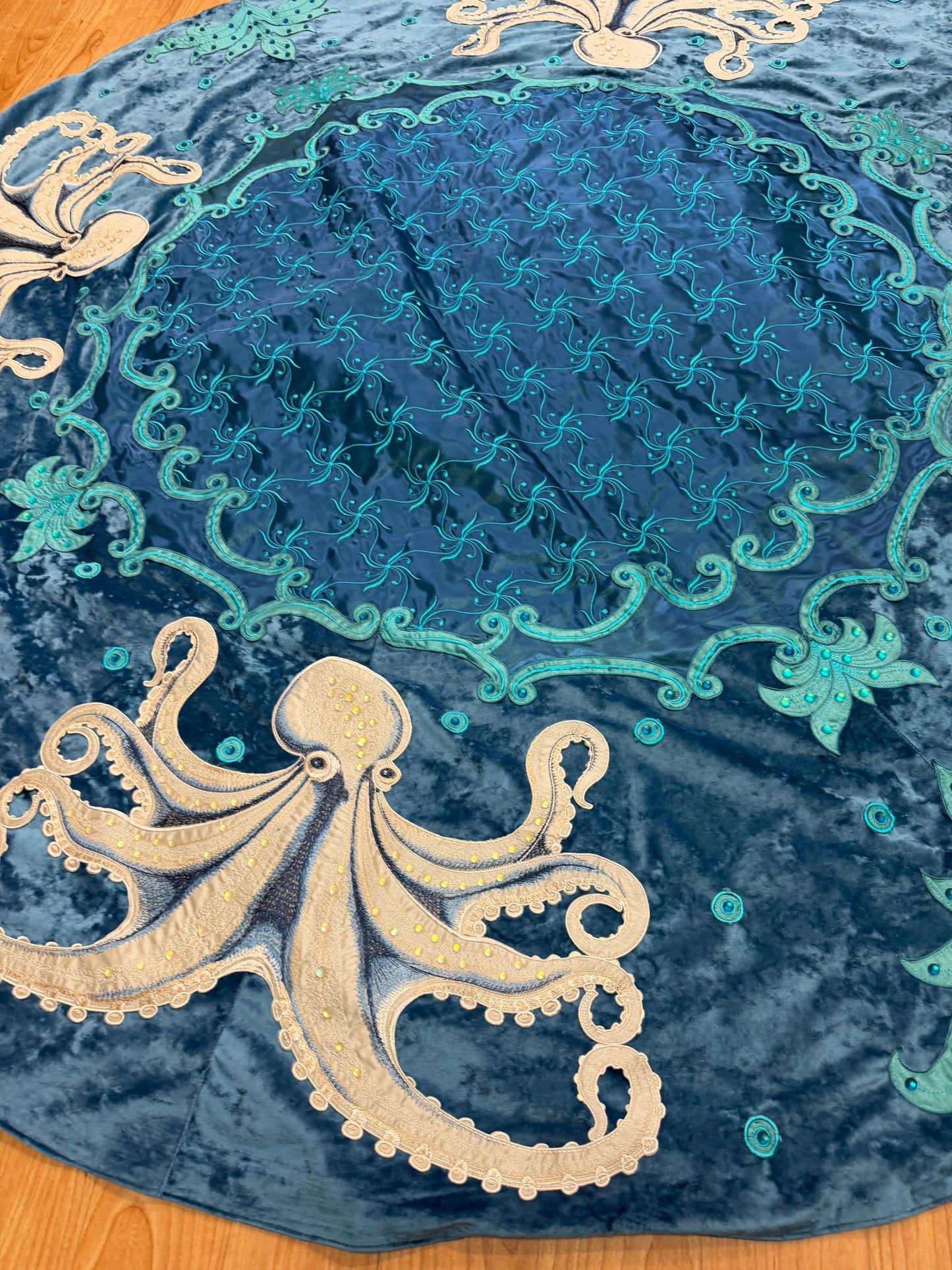Pre-Order 2026- The Opulent Octopus Collection Velvet Table Overlay
