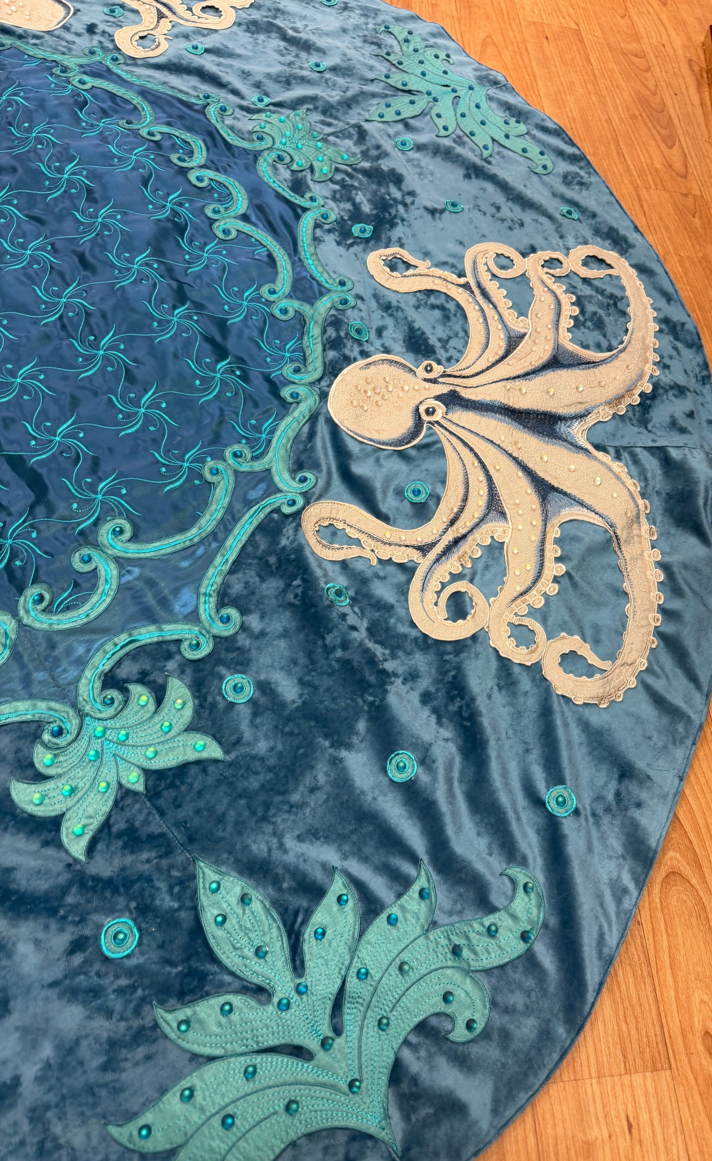 Pre-Order 2026- The Opulent Octopus Collection Velvet Table Overlay