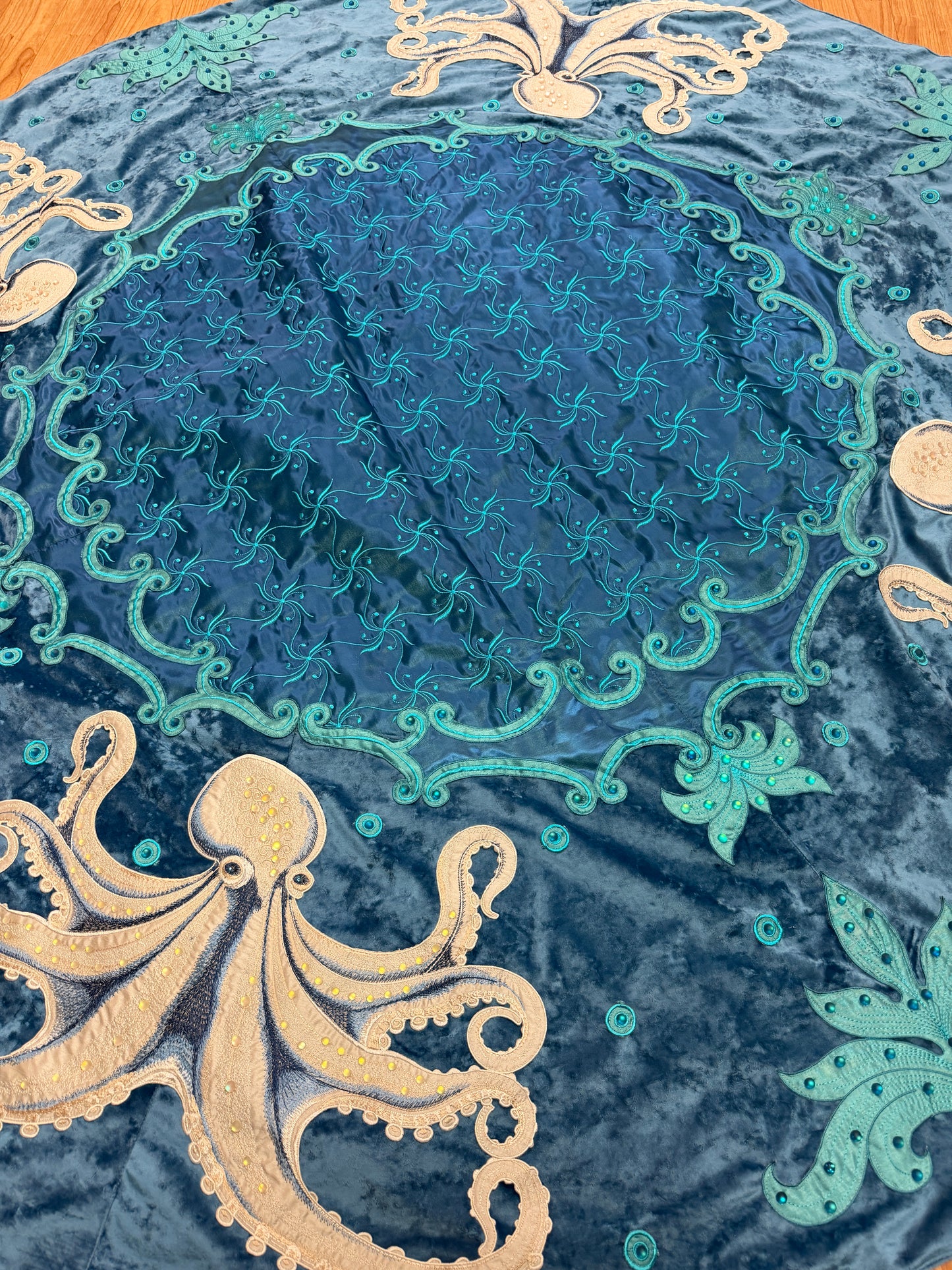 Pre-Order 2026- The Opulent Octopus Collection Velvet Table Overlay