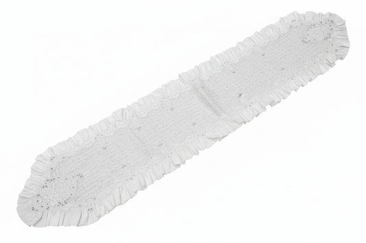 Pre-Order 2026- White Tie Winter Collection Tweed Classy Sequin, Rhinestone and Ruffles Runner