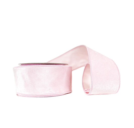 Pink Velvet 2.5"x10Y Wired Ribbon