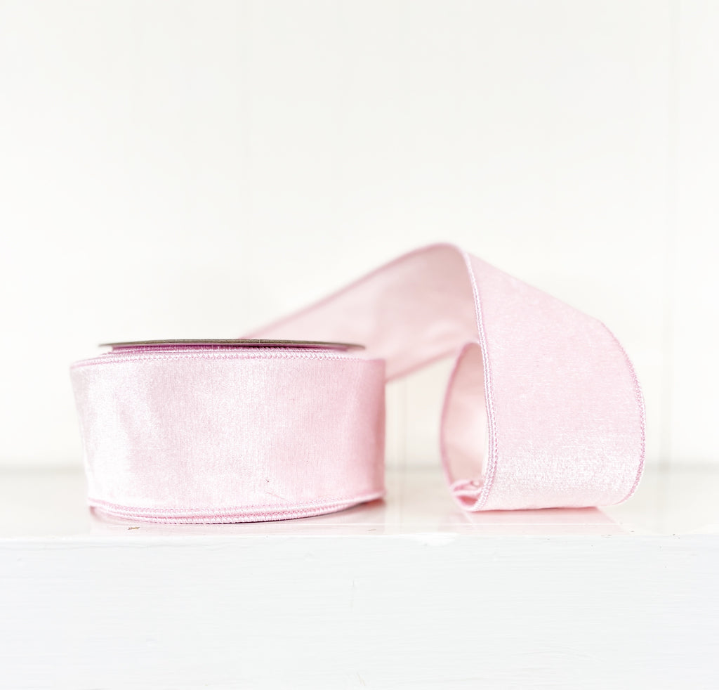 Pink Velvet 2.5"x10Y Wired Ribbon