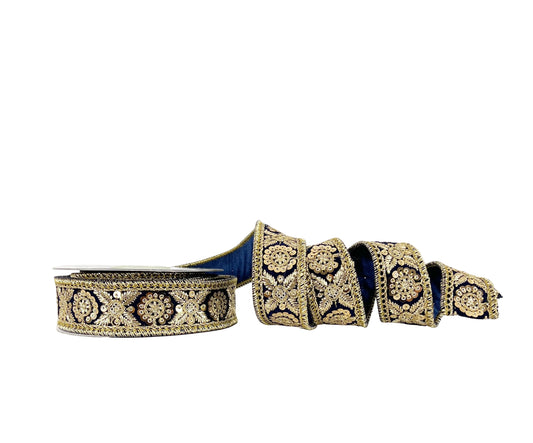 Jeweled Trim - Navy Blue 1.5"x5Y