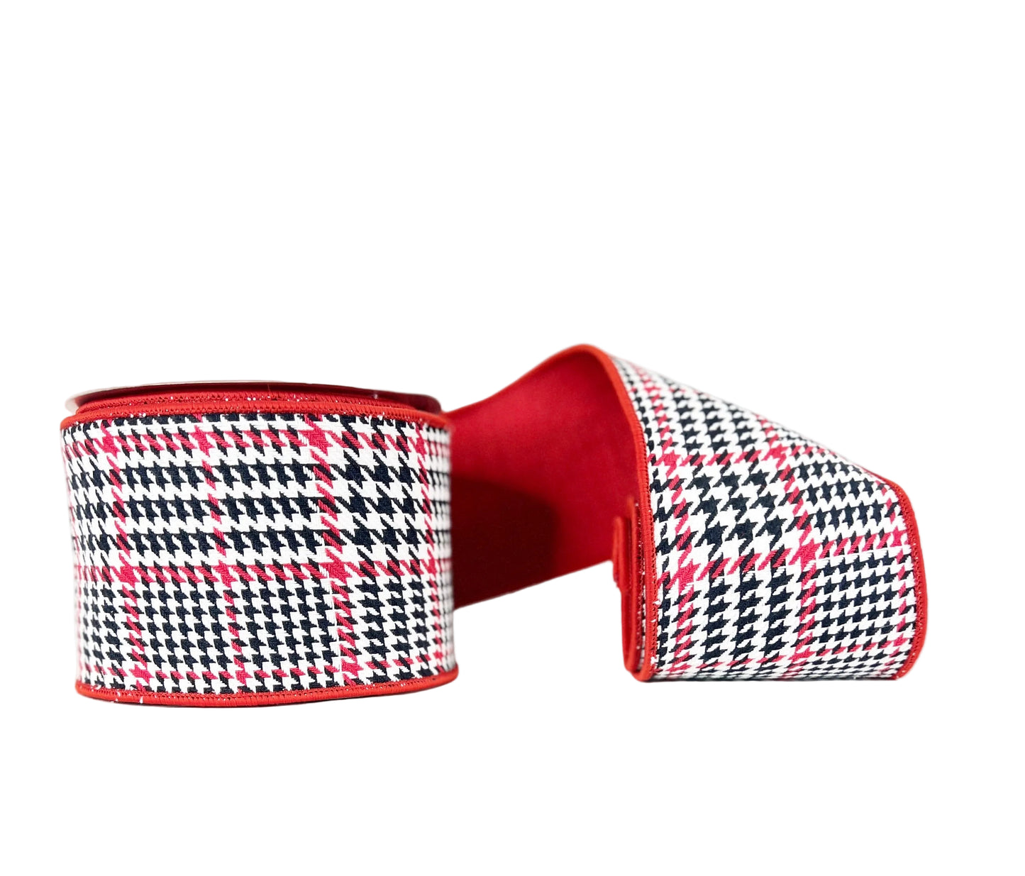 Houndstooth Doublesided Red 4"x5Y