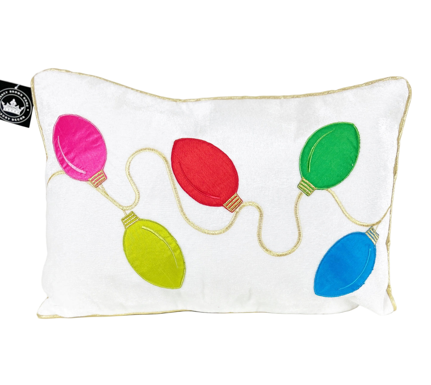 White Velvet Bright Lights Pillow Sham