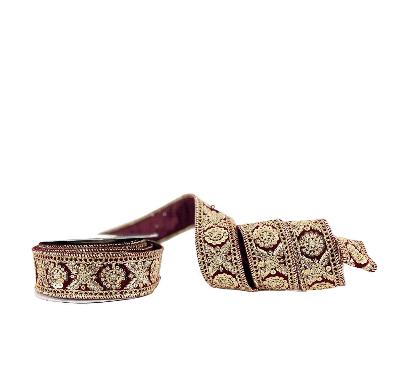 Jeweled Trim - DK Burgandy 1.5"x5Y