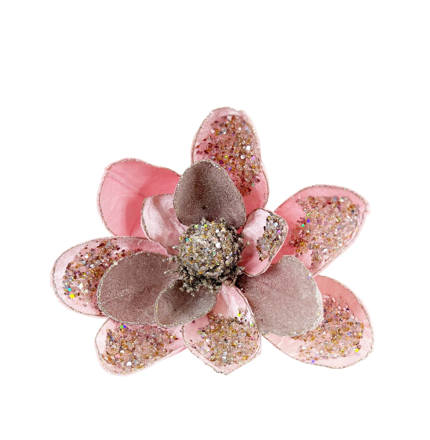 Floral Soft Pink/Platinum XL Magnolia Stem