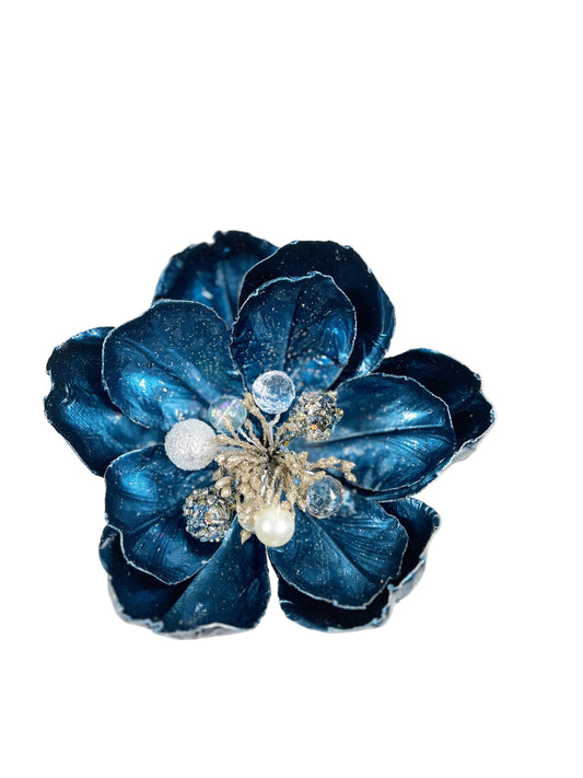 Floral Magnolia Dark Blue