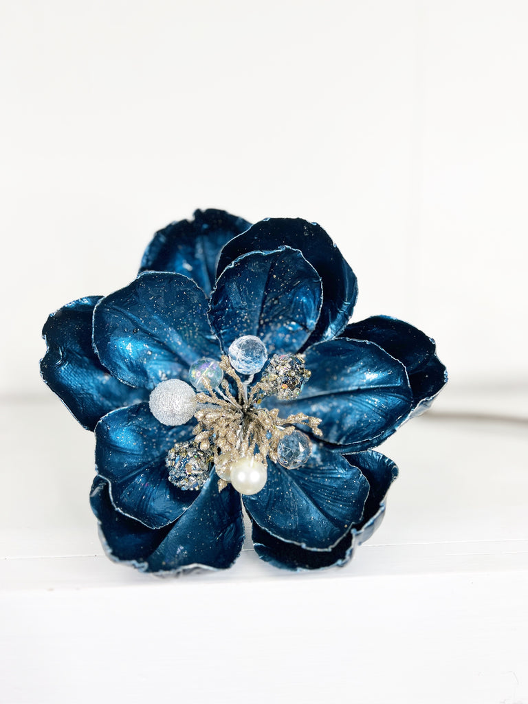 Floral Magnolia Dark Blue