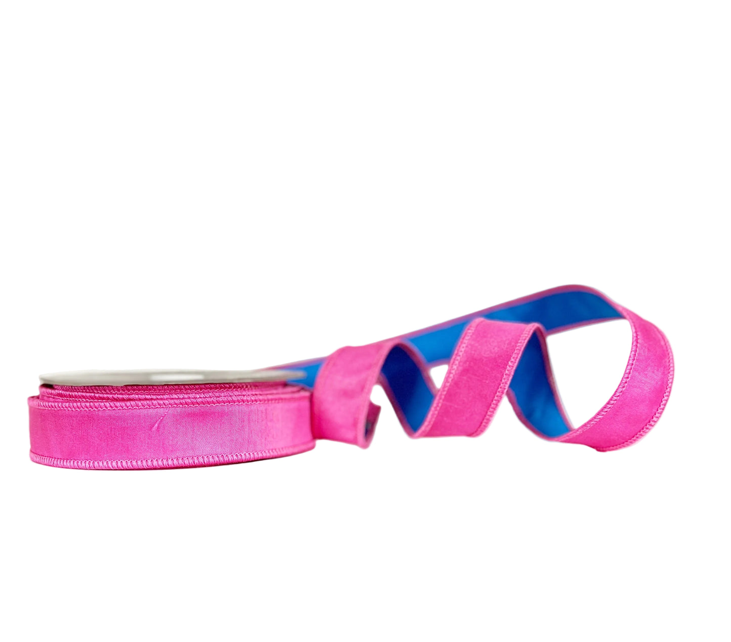 Hot Pink and Blue 1"x10Y Wired Ribbon