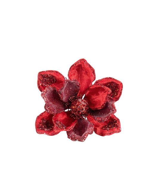 Floral Lg. Red Magnolia Stem