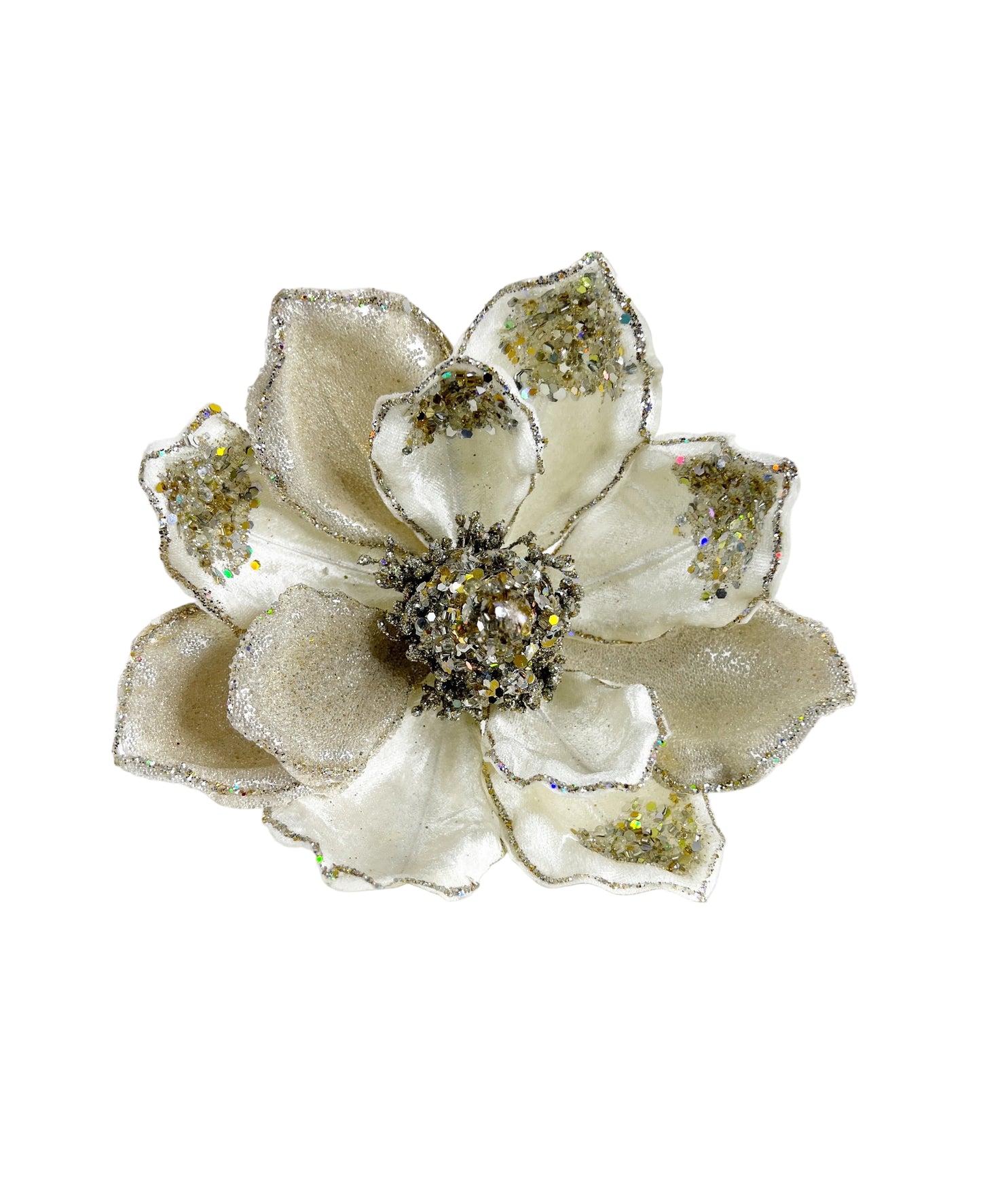 Floral Lg. Ivory/Platinum Magnolia Stem