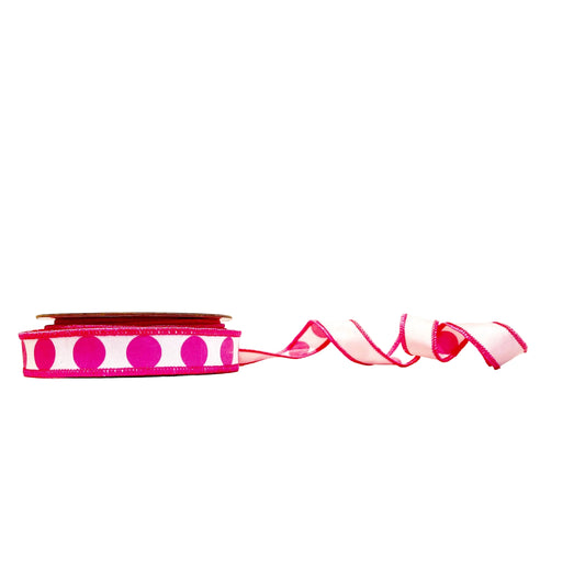 Lt. Pink 1"x 10Y Double Sided Wired Ribbon