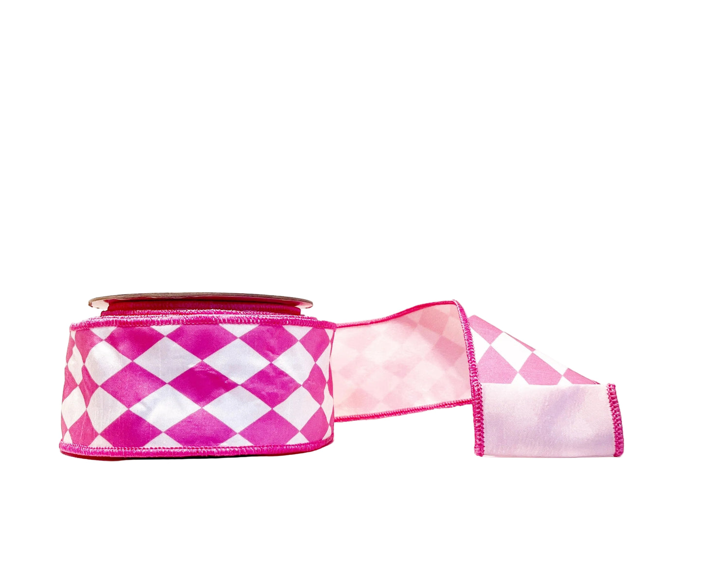 Hot Pink Diamond 2.5"x 10Y Double Sided Wired Ribbon