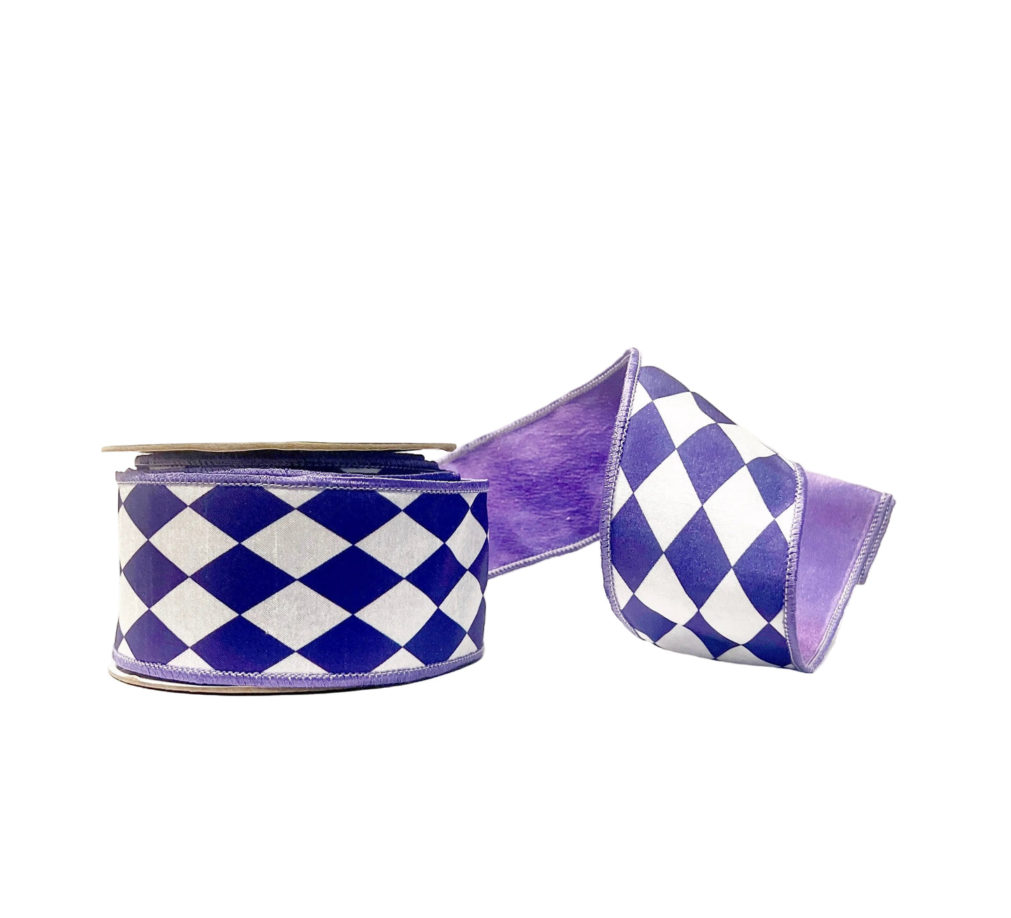Purple Diamond 2.5"x 10Y Double Sided Wired Ribbon