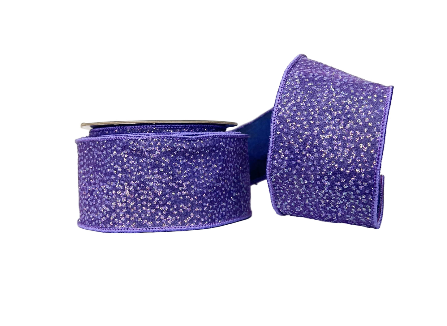 Purple Sparkle 2.5" Wired Ribbon