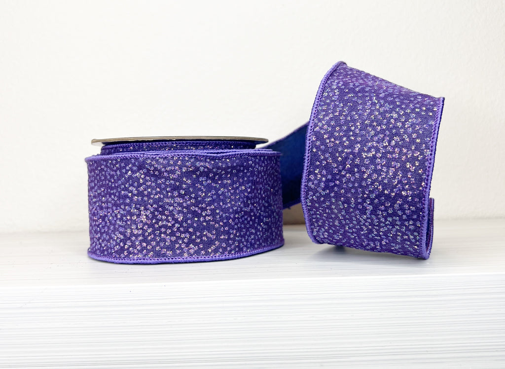 Purple Sparkle 2.5" Wired Ribbon-(25/94)