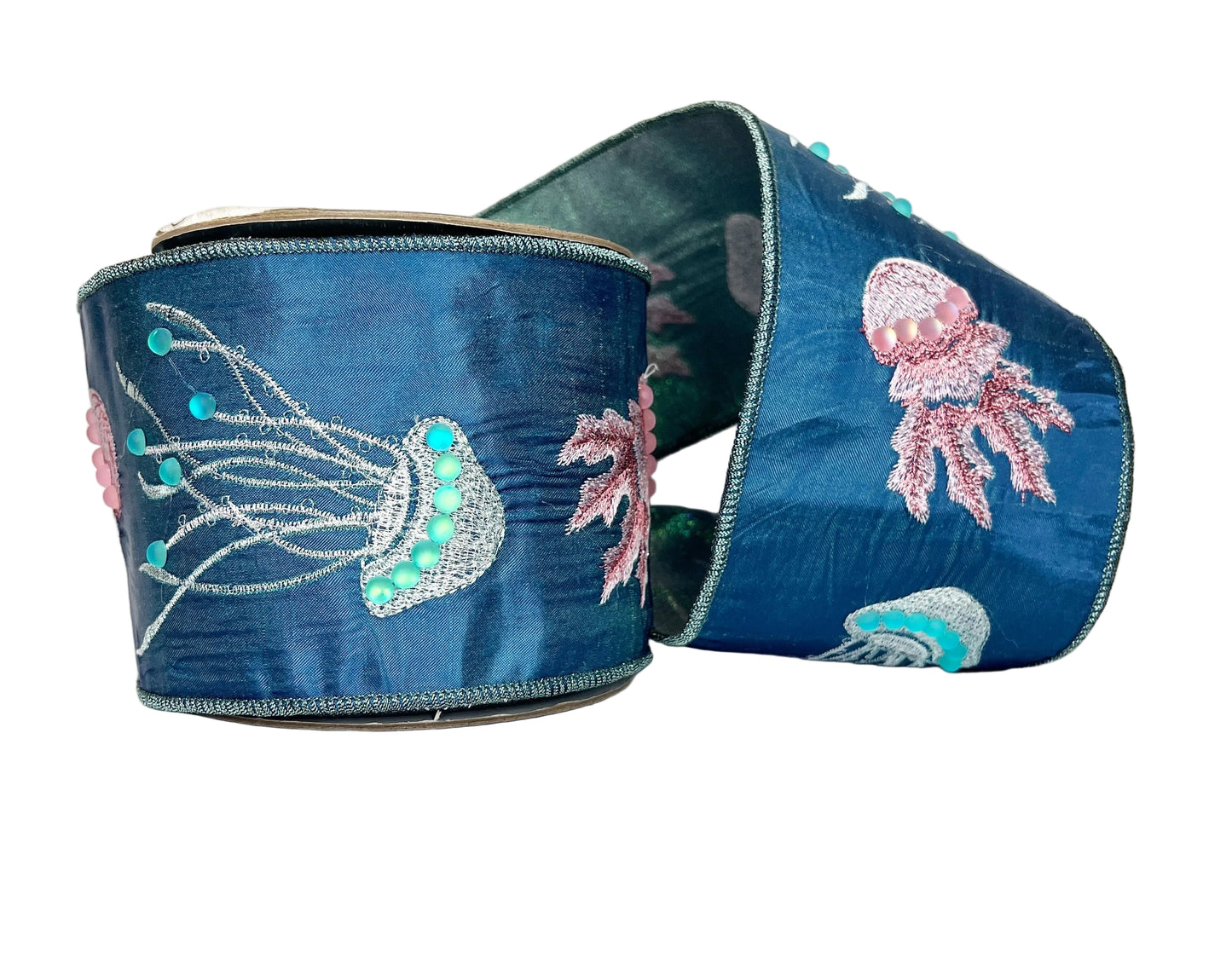 Pre-Order 2026- Jellyfish Double Sided 4" Wired Ribbon