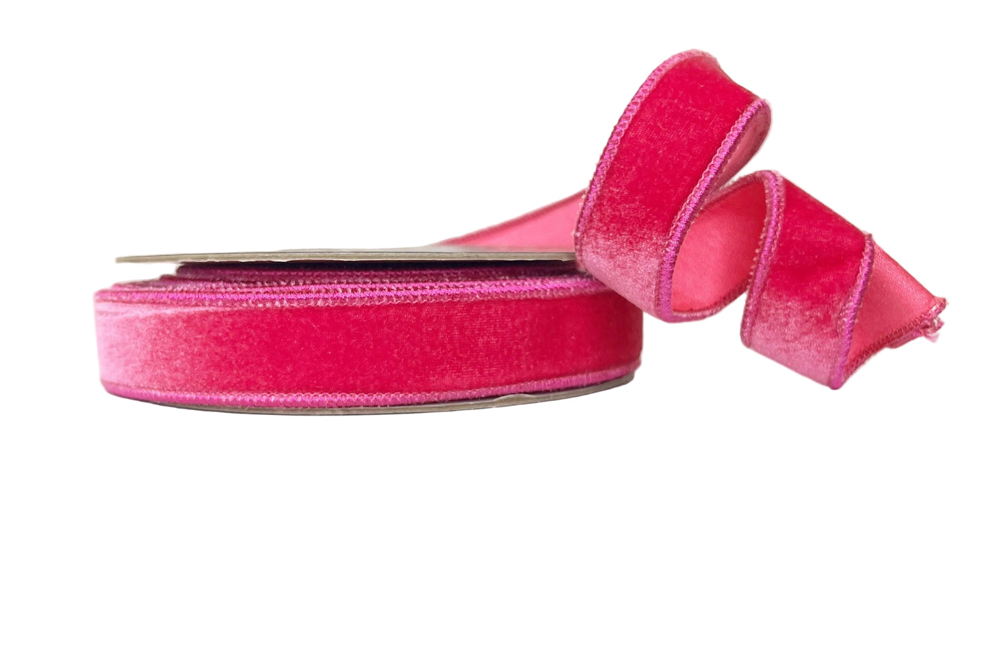 Pre-Order 2026- Hot Pink Velvet 1" Wired Ribbon