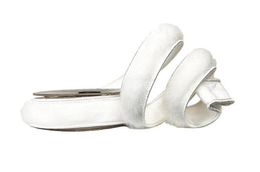 Pre-Order 2026- White Fur Double-Sided Wired Ribbon