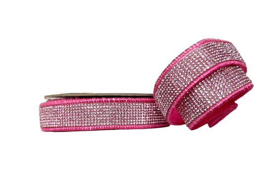 Pre-Order 2026- Hot Pink Bling 1" Wired Ribbon