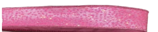 Pink Sparkle 1.5" Wired Ribbon