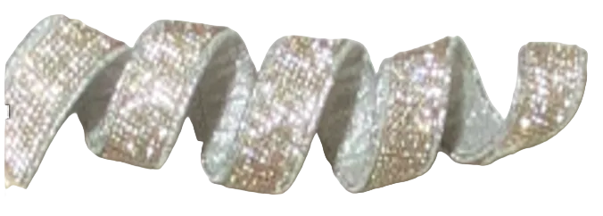 Pre-Order 2026- Silver Bling Double Sided Wired Ribbon