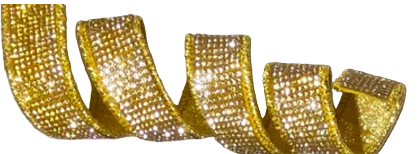 Pre-Order 2026-Gold Bling 1" Wired Ribbon