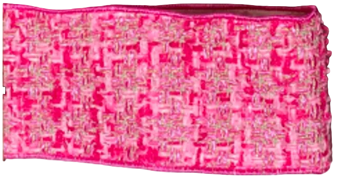 Pre-Order 2026-  Pink Tweed 4" Double Sided Wired Ribbon