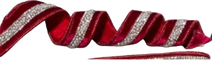 Red Velvet with Pearl and Bling Lux Trim 1"x5Y Wired Ribbon