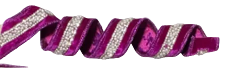 Purple Bling and Pearl Velvet 1" Wired Ribbon