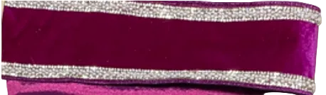 Pre-order 2026- Purple Velvet with Bling and Pearl Trim 2.5" Wired Ribbon