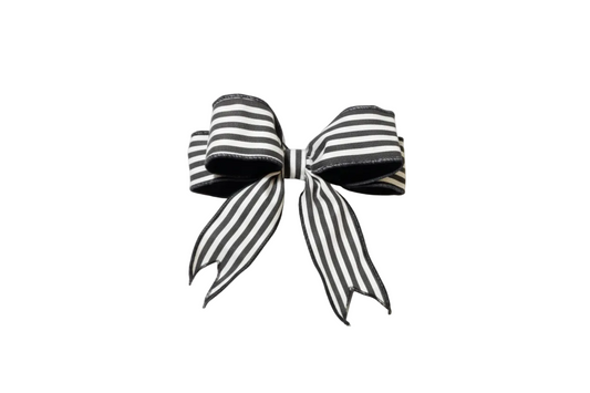 Black and White Pre-Made Bow