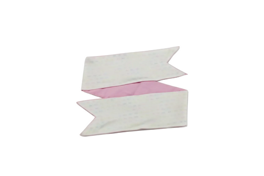 White and Pink Tweed Banner 6"x56"