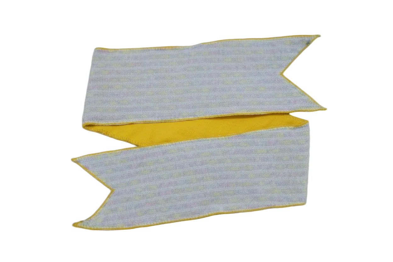Blue and Yellow Tweed Banner 6"x56"