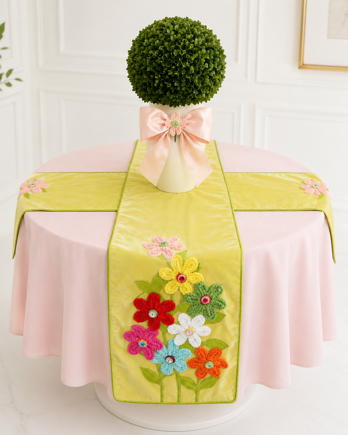 Pre-Order Spring 2027- The Heirloom Bloom Collection- 13"x72" Velvet Runner