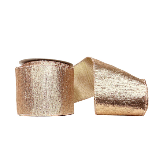 Copper Aurora Wired Ribbon 4"x10Y