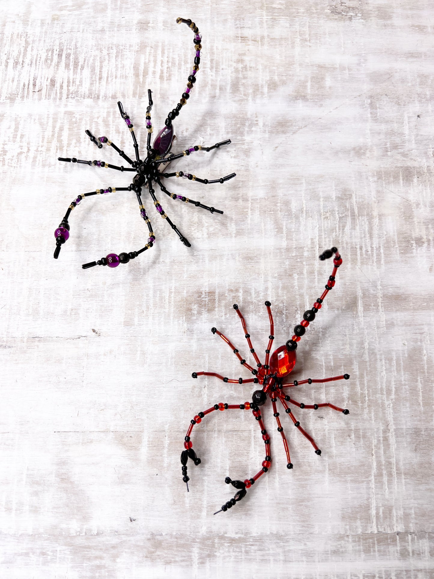 Halloween Collection- Beaded SM Scorpion Clip- (Set of 2)