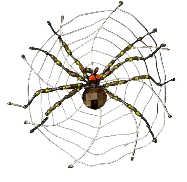 Halloween Collection Spiders on Web Clip (Set of 2)
