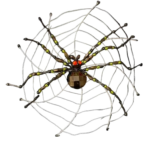 Halloween Collection Spiders on Web Clip (Set of 2)