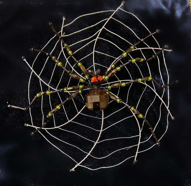 Halloween Collection Spiders on Web Clip (Set of 2)