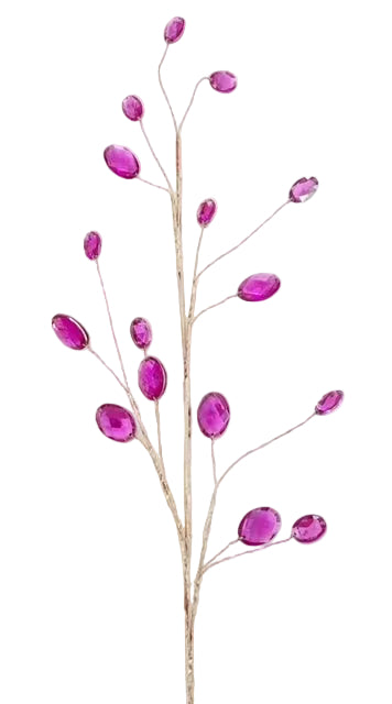 Multi-Colored--Purple/Gold & Fuschia/Gold Faceted Gem Picks (Set of 2)