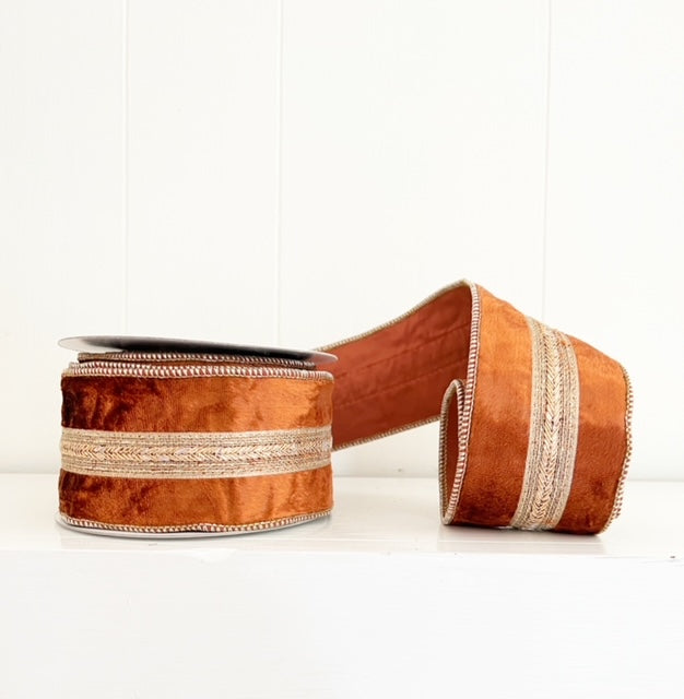 Brown Double Face Velvet Ribbon - 1.5